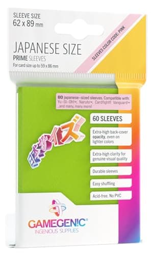 Prime Lime Sleeves (60) Japanese Size Gamegenic